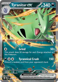 Tyranitar ex 064/131 Double Rare card from Prismatic Evolutions