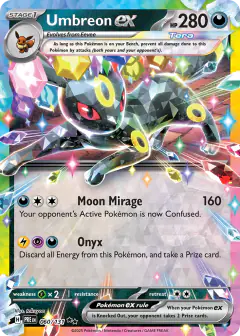 Umbreon ex 060/131 Double Rare card from Prismatic Evolutions