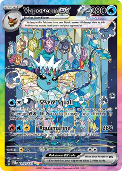 Vaporeon ex 149/131 Special Illustration Rare card from Prismatic Evolutions