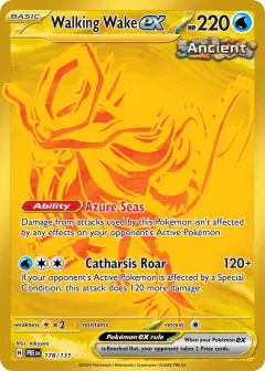 Walking Wake ex 178/131 Hyper Rare card from Prismatic Evolutions