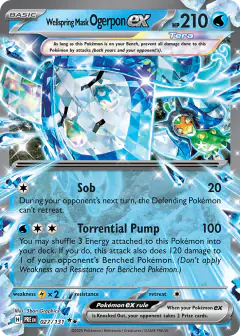 Wellspring Mask Ogerpon ex 027/131 Double Rare card from Prismatic Evolutions