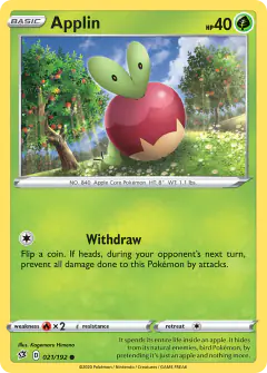 Applin 021/192 Common card from Rebel Clash