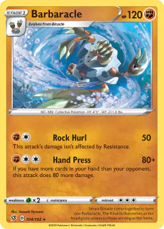 Barbaracle 104/192 Rare card from Rebel Clash