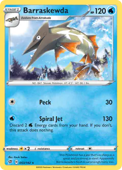 Barraskewda 053/192 Rare card from Rebel Clash