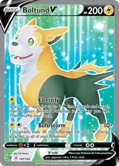 Boltund V 181/192 Rare Ultra card from Rebel Clash