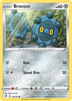 Bronzor 129/192 Common card from Rebel Clash