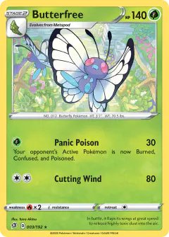 Butterfree 003/192 Rare card from Rebel Clash