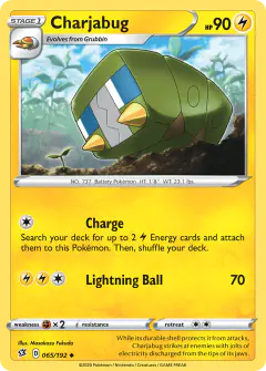 Charjabug 065/192 Uncommon card from Rebel Clash