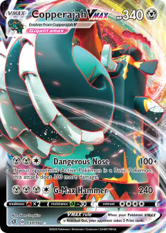 Copperajah VMAX 137/192 Rare Holo VMAX card from Rebel Clash