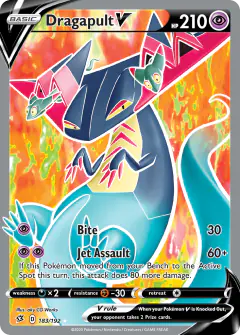 Dragapult V 183/192 Rare Ultra card from Rebel Clash