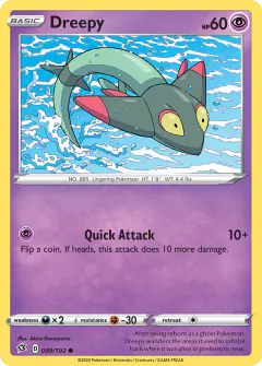Dreepy 089/192 Common card from Rebel Clash