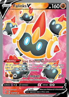 Falinks V 185/192 Rare Ultra card from Rebel Clash
