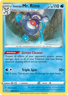 Galarian Mr. Rime 038/192 Rare card from Rebel Clash