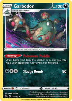Garbodor 118/192 Rare card from Rebel Clash