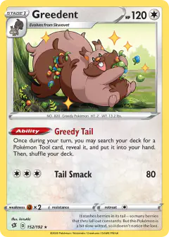 Greedent 152/192 Rare card from Rebel Clash