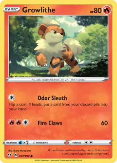 Growlithe 027/192 Common card from Rebel Clash