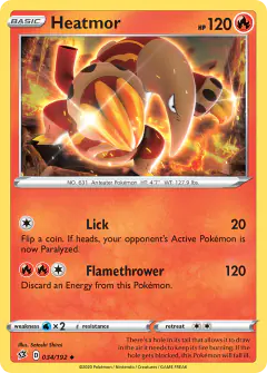 Heatmor 034/192 Uncommon card from Rebel Clash