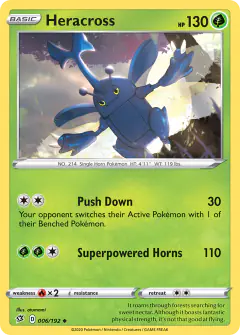 Heracross 006/192 Uncommon card from Rebel Clash