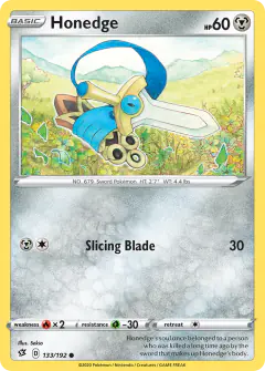 Honedge 133/192 Common card from Rebel Clash
