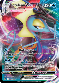 Inteleon VMAX 050/192 Rare Holo VMAX card from Rebel Clash