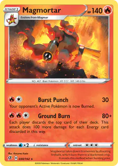 Magmortar 030/192 Rare card from Rebel Clash