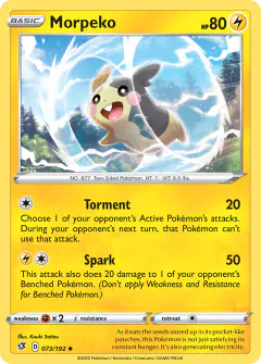 Morpeko 073/192 Uncommon card from Rebel Clash