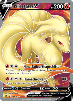 Ninetales V 177/192 Rare Ultra card from Rebel Clash