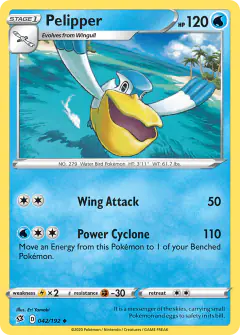 Pelipper 042/192 Uncommon card from Rebel Clash