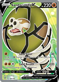 Sandaconda V 184/192 Rare Ultra card from Rebel Clash