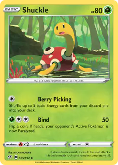 Shuckle 005/192 Uncommon card from Rebel Clash