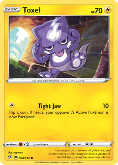 Toxel 068/192 Common card from Rebel Clash