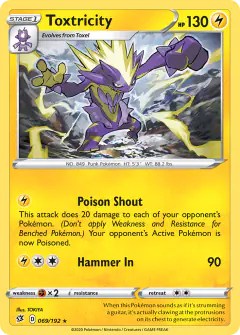 Toxtricity 069/192 Rare card from Rebel Clash