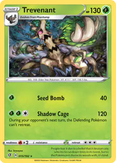 Trevenant 015/192 Rare card from Rebel Clash