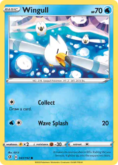 Wingull 041/192 Common card from Rebel Clash