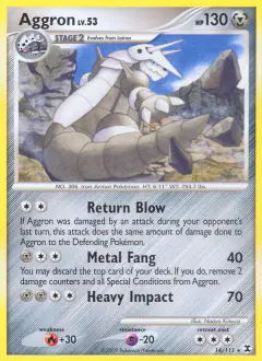 Aggron 14/111 Rare card from Rising Rivals