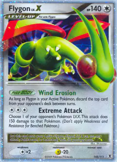 Flygon LV.X 105/111 Rare Holo LV.X card from Rising Rivals