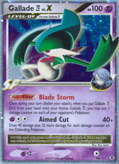 Gallade E4 LV.X 106/111 Rare Holo LV.X card from Rising Rivals