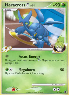 Heracross E4 24/111 Rare card from Rising Rivals