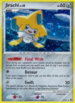 Jirachi 7/111 Rare Holo card from Rising Rivals