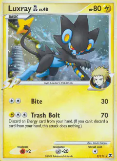 Luxray GL 9/111 Rare Holo card from Rising Rivals