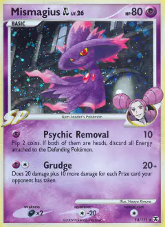 Mismagius GL 10/111 Rare Holo card from Rising Rivals