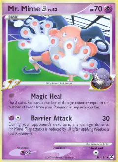Mr. Mime E4 28/111 Rare card from Rising Rivals