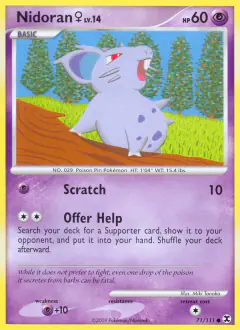 Nidoran ♀ 71/111 Common card from Rising Rivals