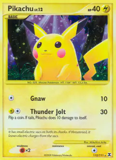 Pikachu 112/111 Rare Secret card from Rising Rivals