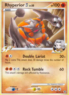Rhyperior E4 32/111 Rare card from Rising Rivals