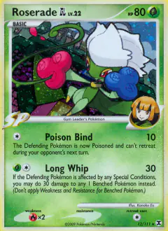 Roserade GL 12/111 Rare Holo card from Rising Rivals