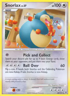 Snorlax 33/111 Rare card from Rising Rivals