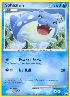 Spheal 82/111 Common card from Rising Rivals