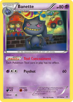 Banette 31/108 Rare card from Roaring Skies
