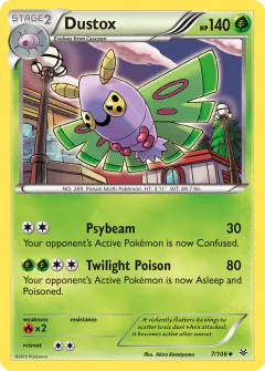Dustox 7/108 Uncommon card from Roaring Skies